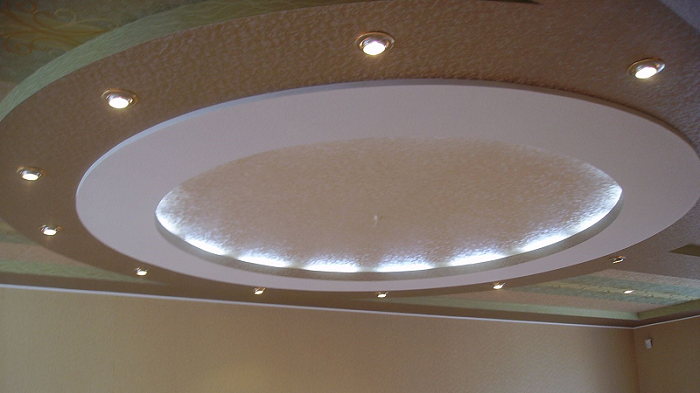 Подвесные потолки из гипсокартона с подсветкой своими руками. Фотогалерея